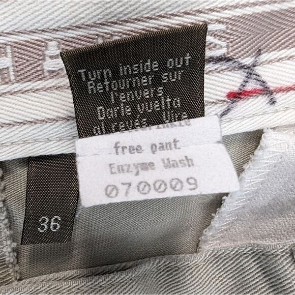 CK Calvin Klein Men's Khakis Vintage 90s Tan Pants Pleated Size 36 - Picture 9 of 10